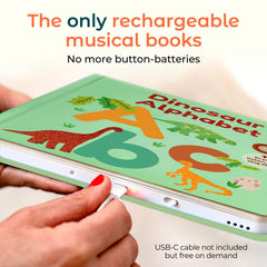 Cali's Books dinosaur song page invites children to sing along while learning letters.