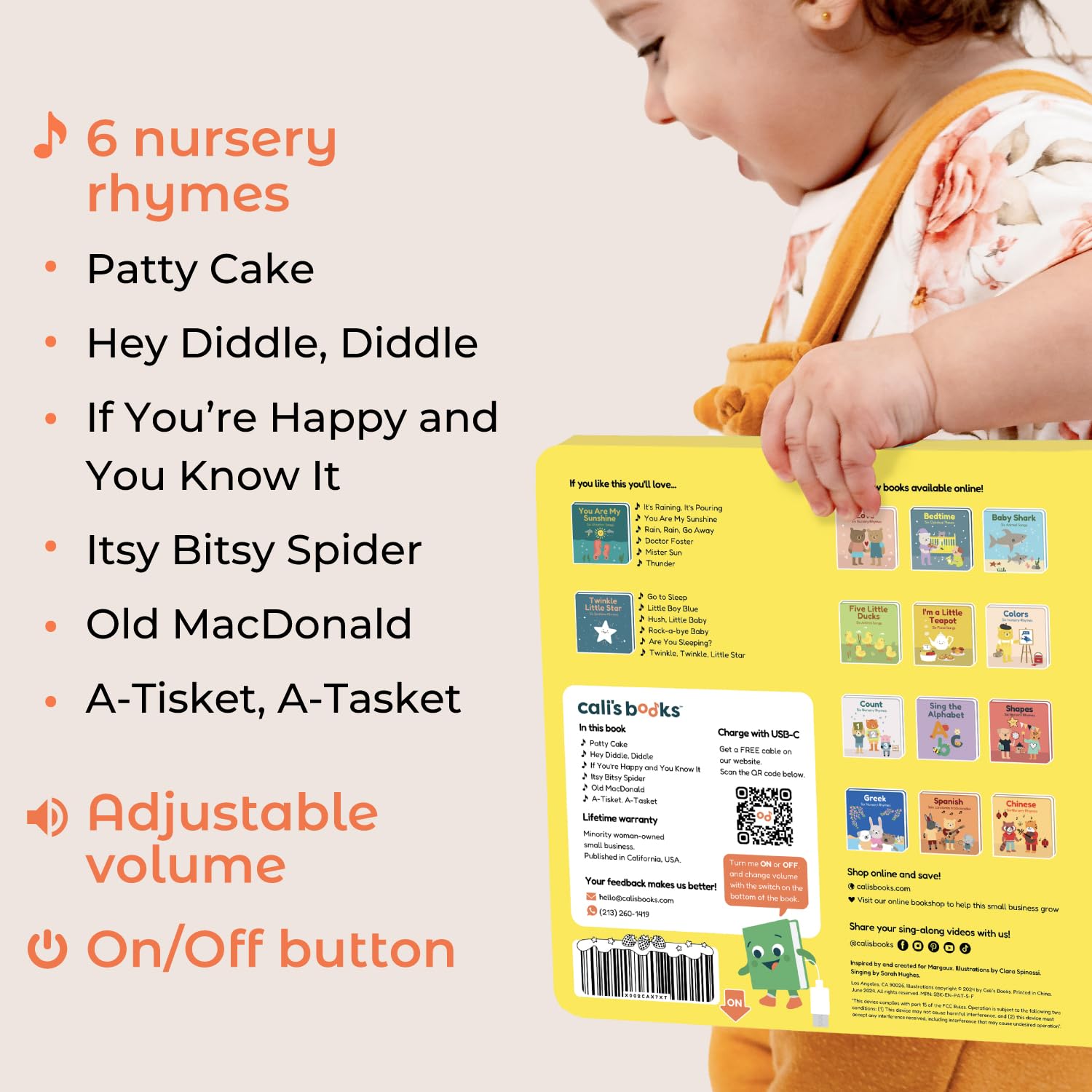 Gift-ready Cali's Books Patty Cake packaging, ideal for birthdays and holidays.