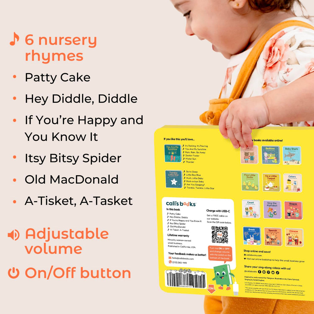 Gift-ready Cali's Books Patty Cake packaging, ideal for birthdays and holidays.