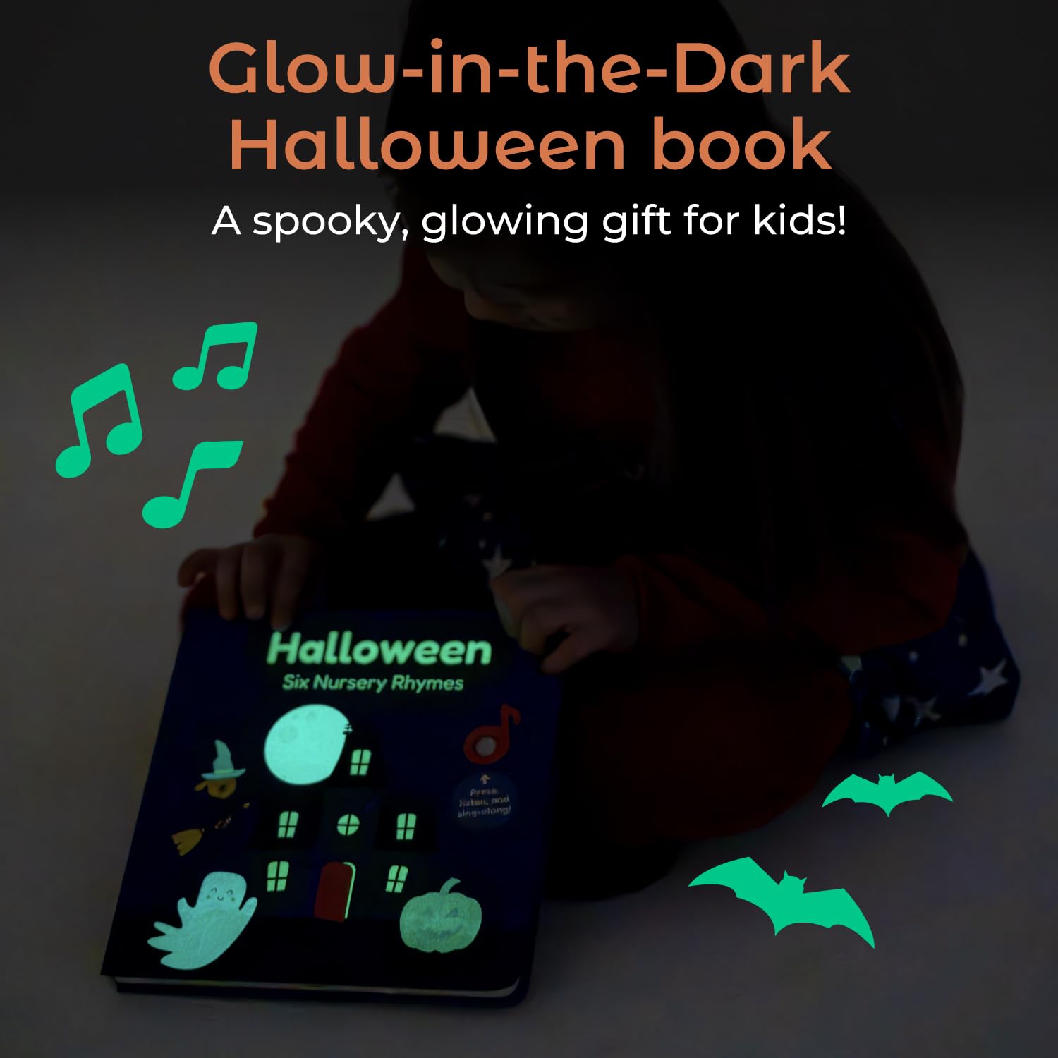 Cali's Books glow-lit-page showcases the glow feature during cozy nighttime reading.