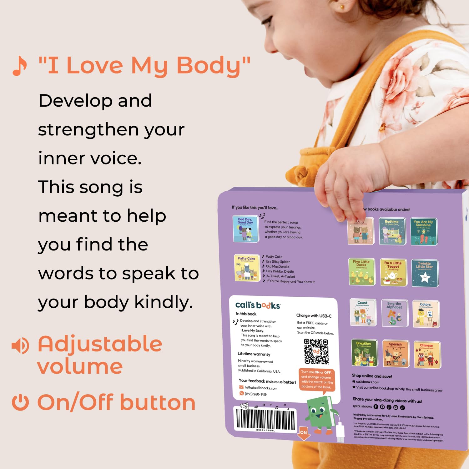 Cali's Books I Love My Body emotions illustrations help kids describe feelings playfully.