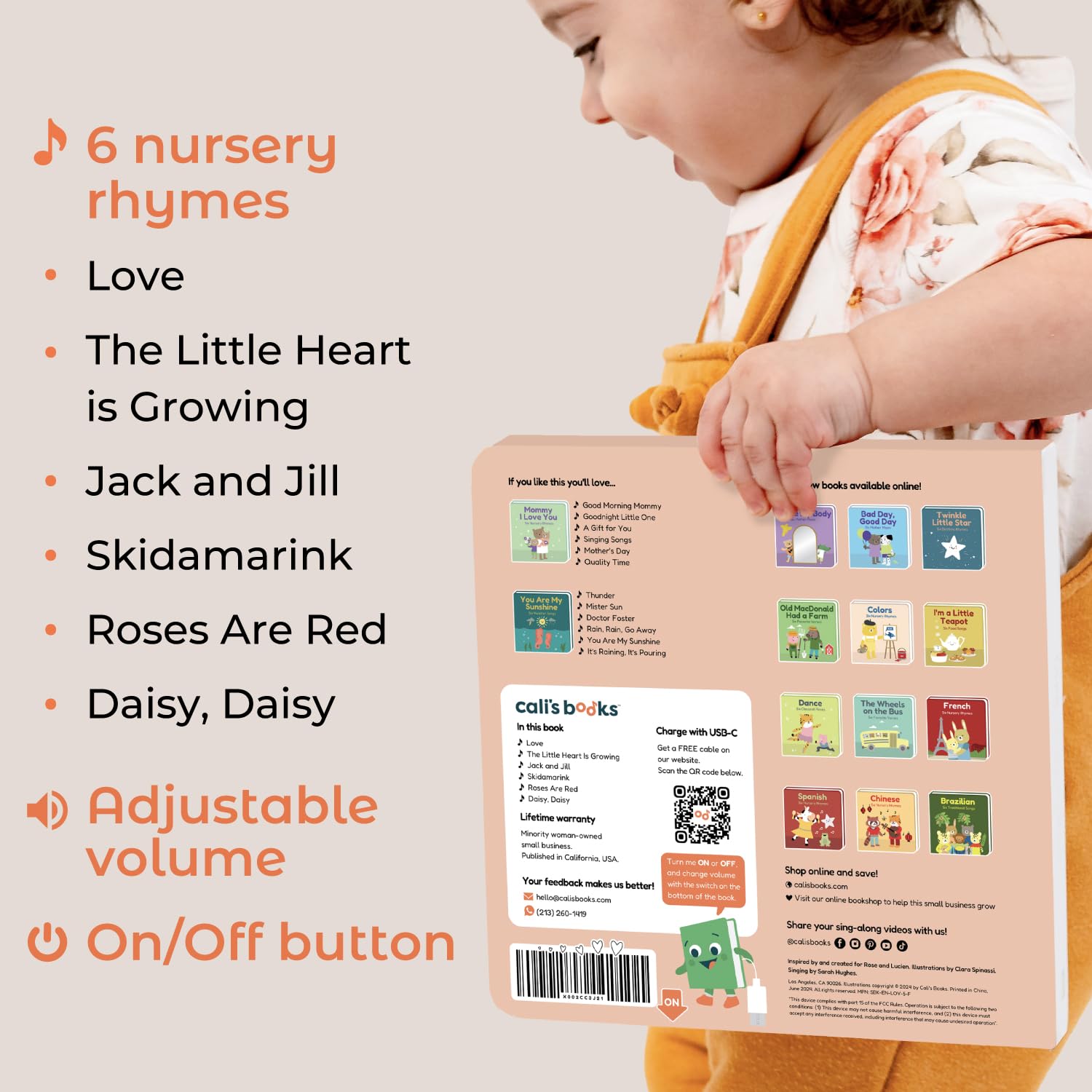 Cali's Books interactive sound book brings rhymes to life with engaging audio.