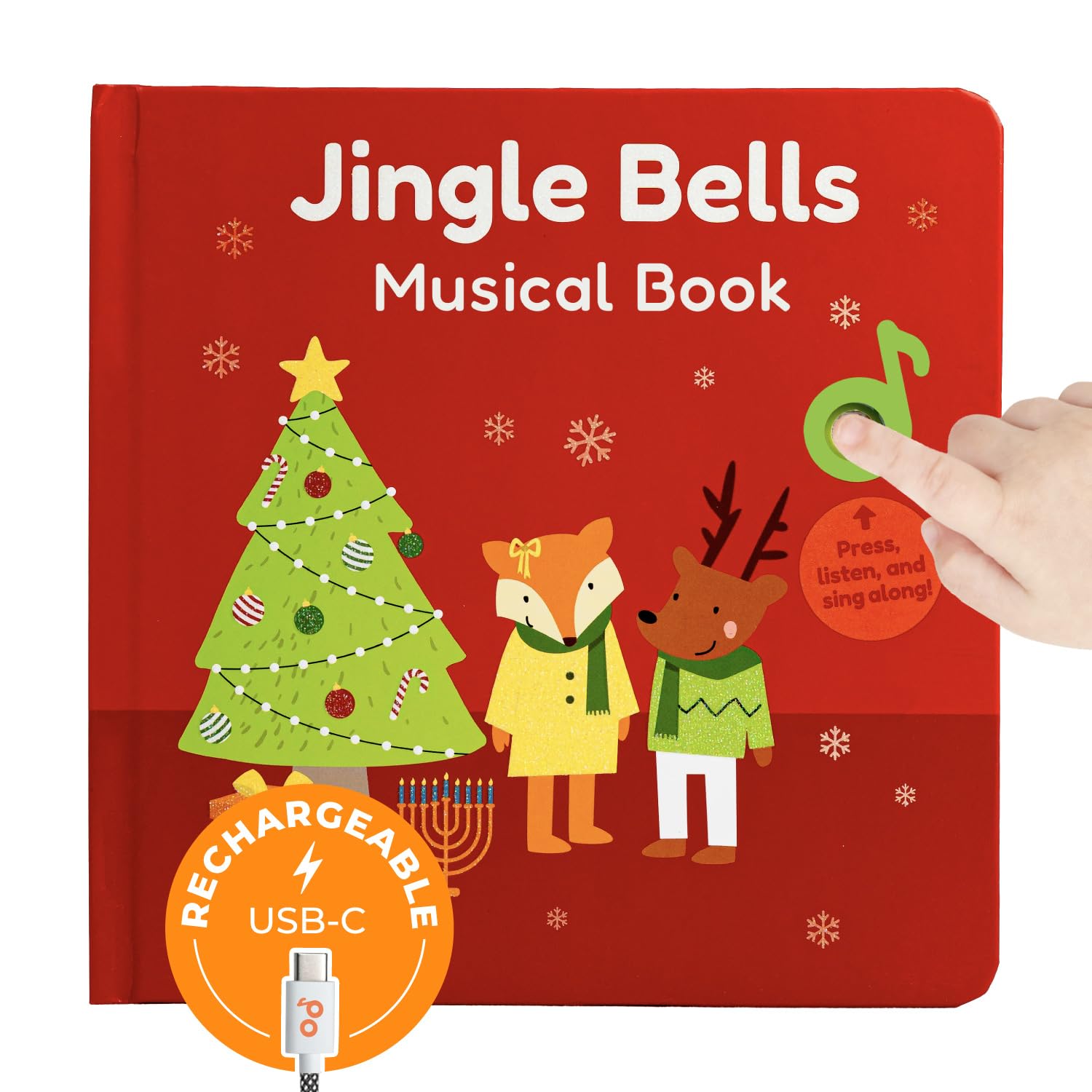 Cali's Books Jingle Bells book cover invites curious toddlers to explore with festive visuals and gift appeal.