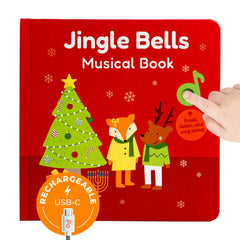 Cali's Books Jingle Bells book cover invites curious toddlers to explore with festive visuals and gift appeal.