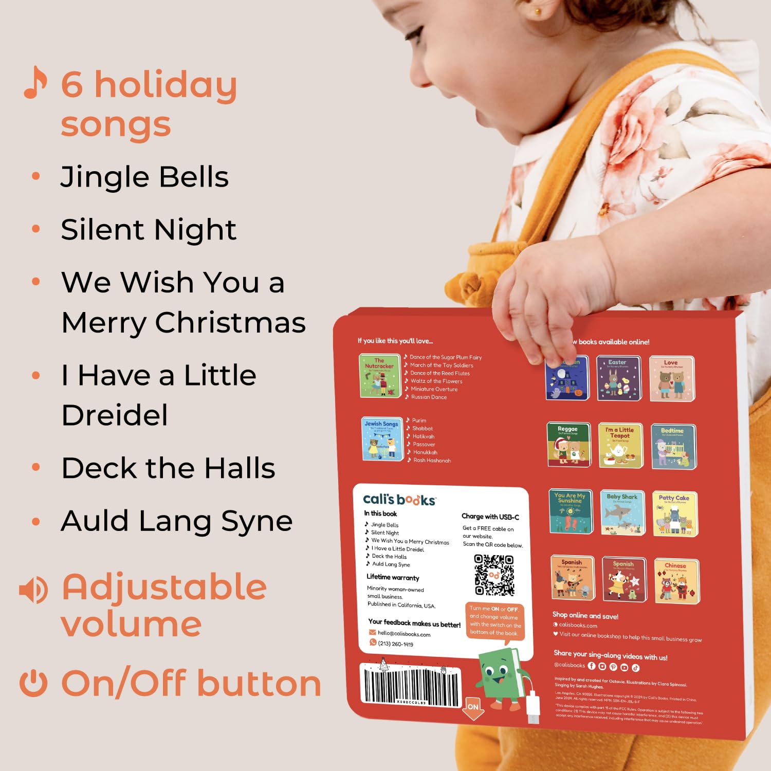 Cali's Books Jingle Bells designed for toddler hands and easy exploration.