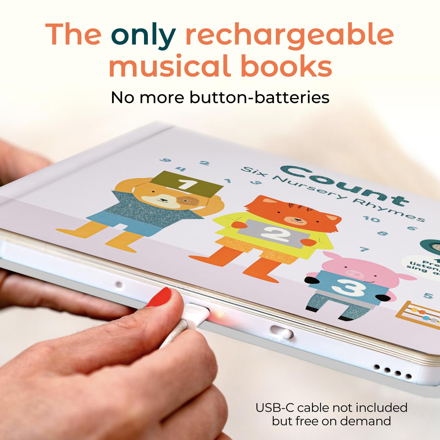 Cali's Books Number Book for Toddlers ergonomic sound button encourages easy presses