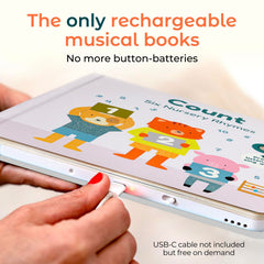Cali's Books Number Book for Toddlers ergonomic sound button encourages easy presses