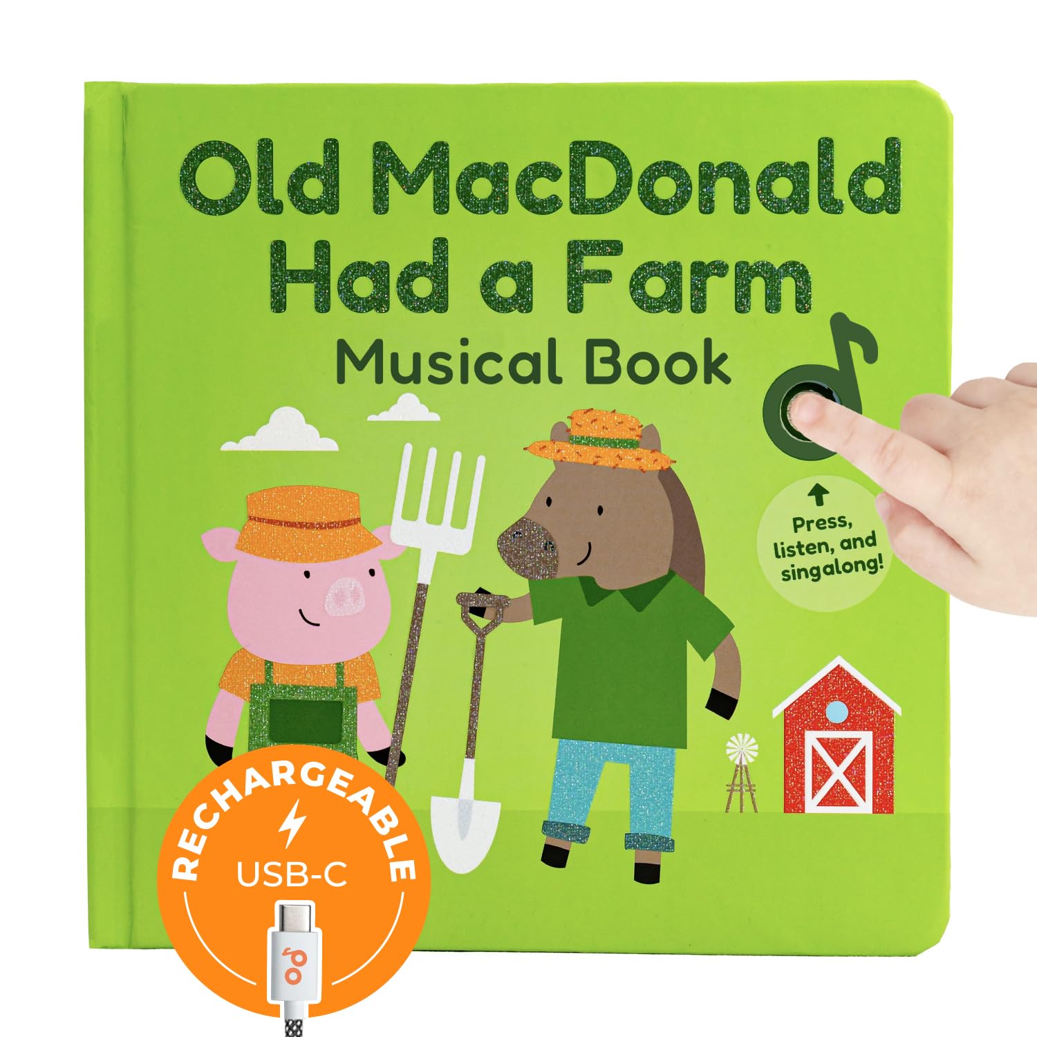 Cali's Books Old MacDonald Farm cover captivates toddlers for playtime.