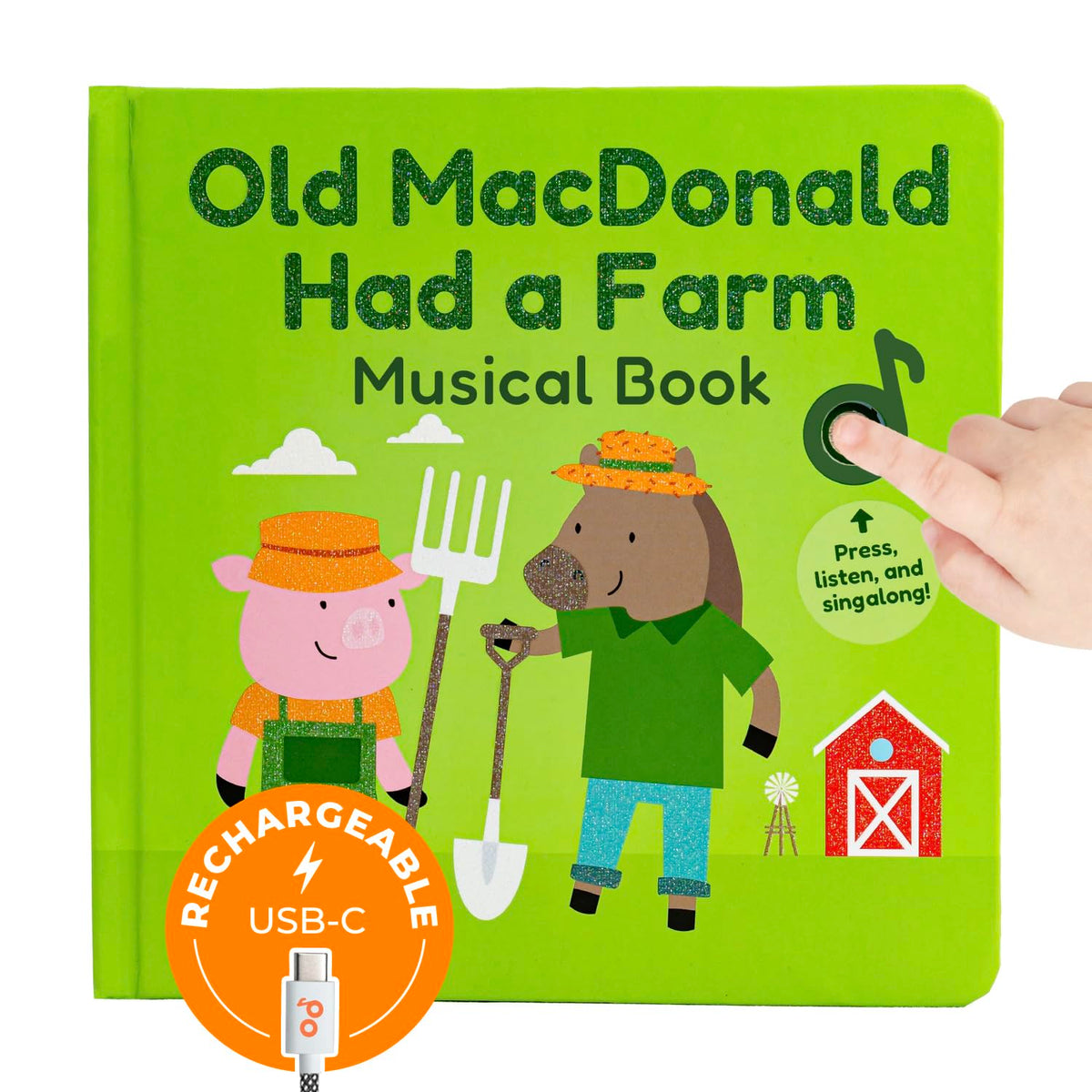 Cali's Books Old MacDonald Farm cover captivates toddlers for playtime.