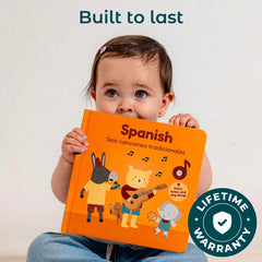 Cali's Books bilingual song content fosters early exposure to two languages.