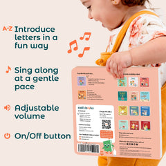 Cali's Books Spanish Nursery Rhymes batteries included with easy replacement and a back switch.