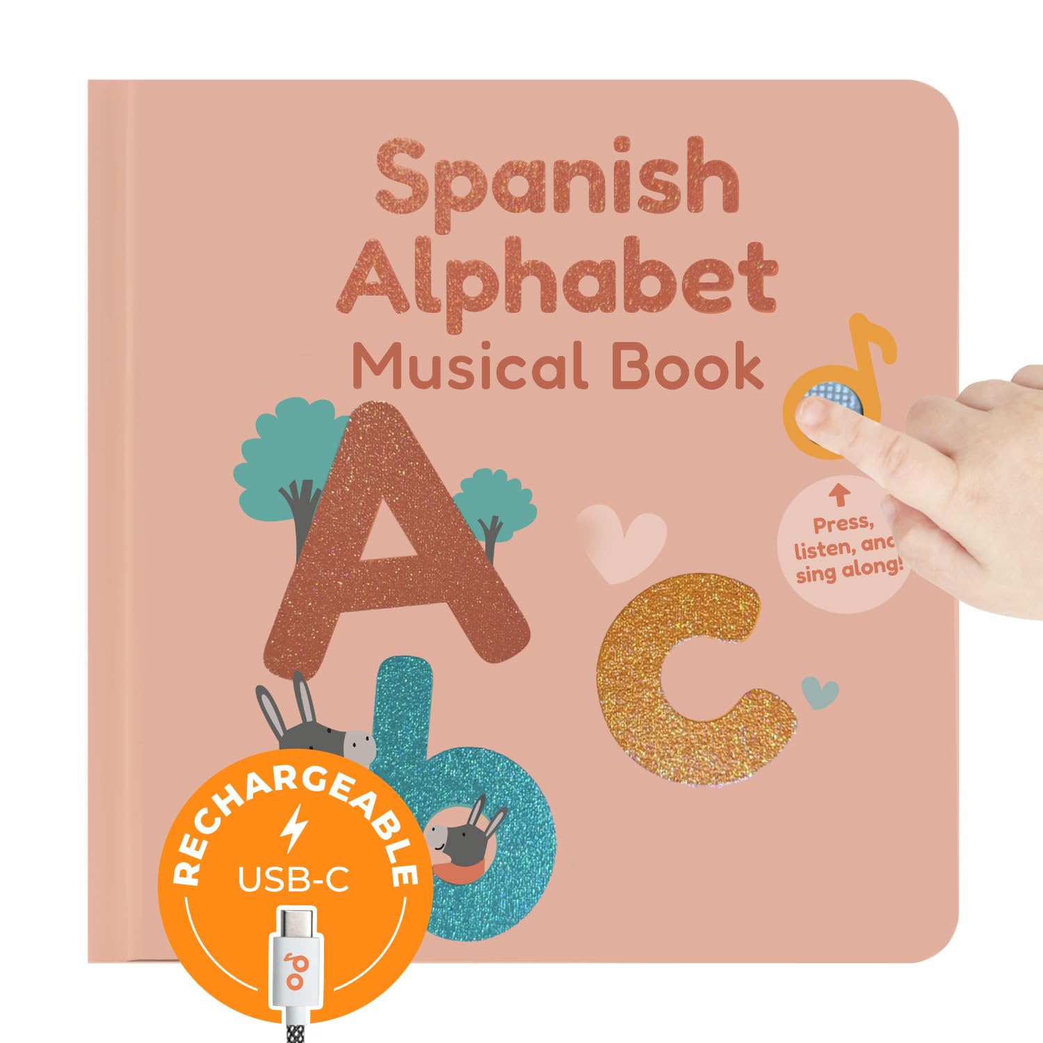 Cali's Books Spanish Nursery Rhymes Sound Book front cover invites playful bilingual learning for babies.