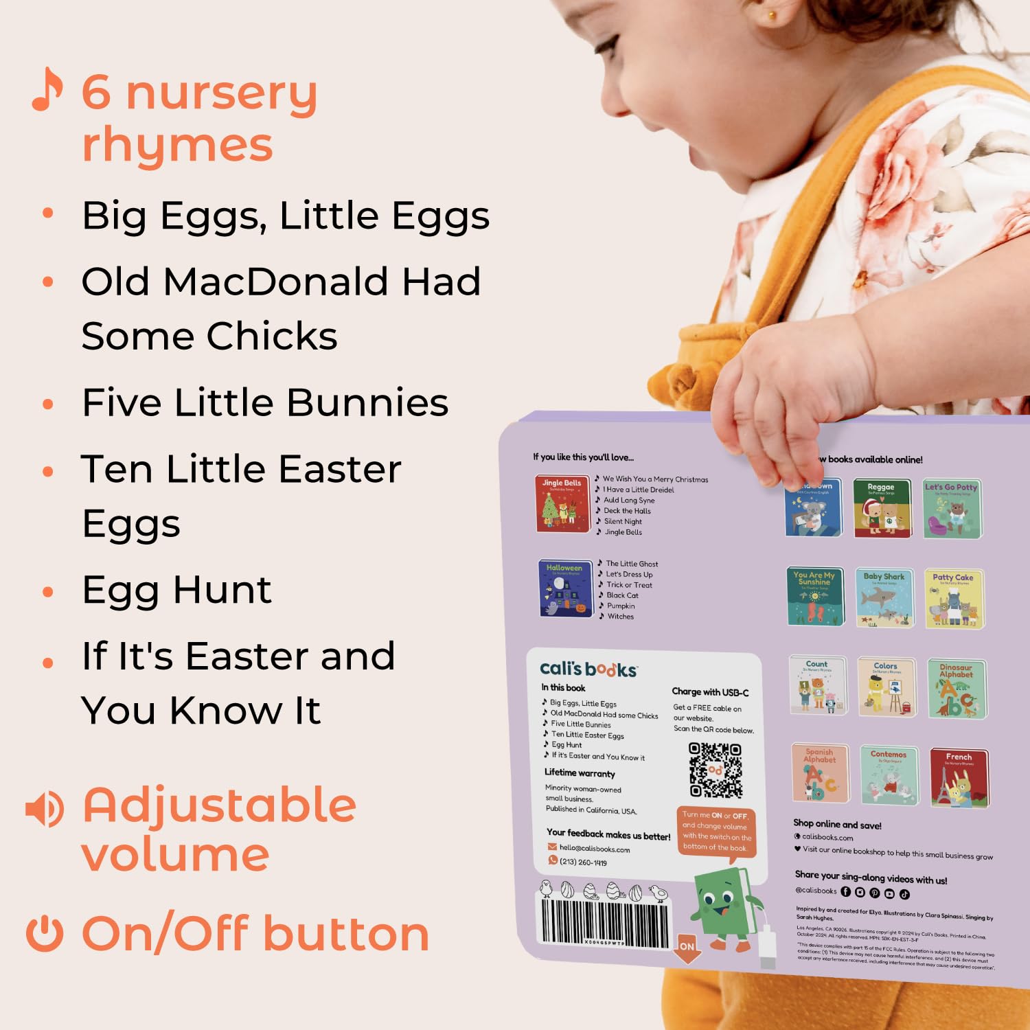Cali's Books durable, toddler-friendly construction for Easter adventures.