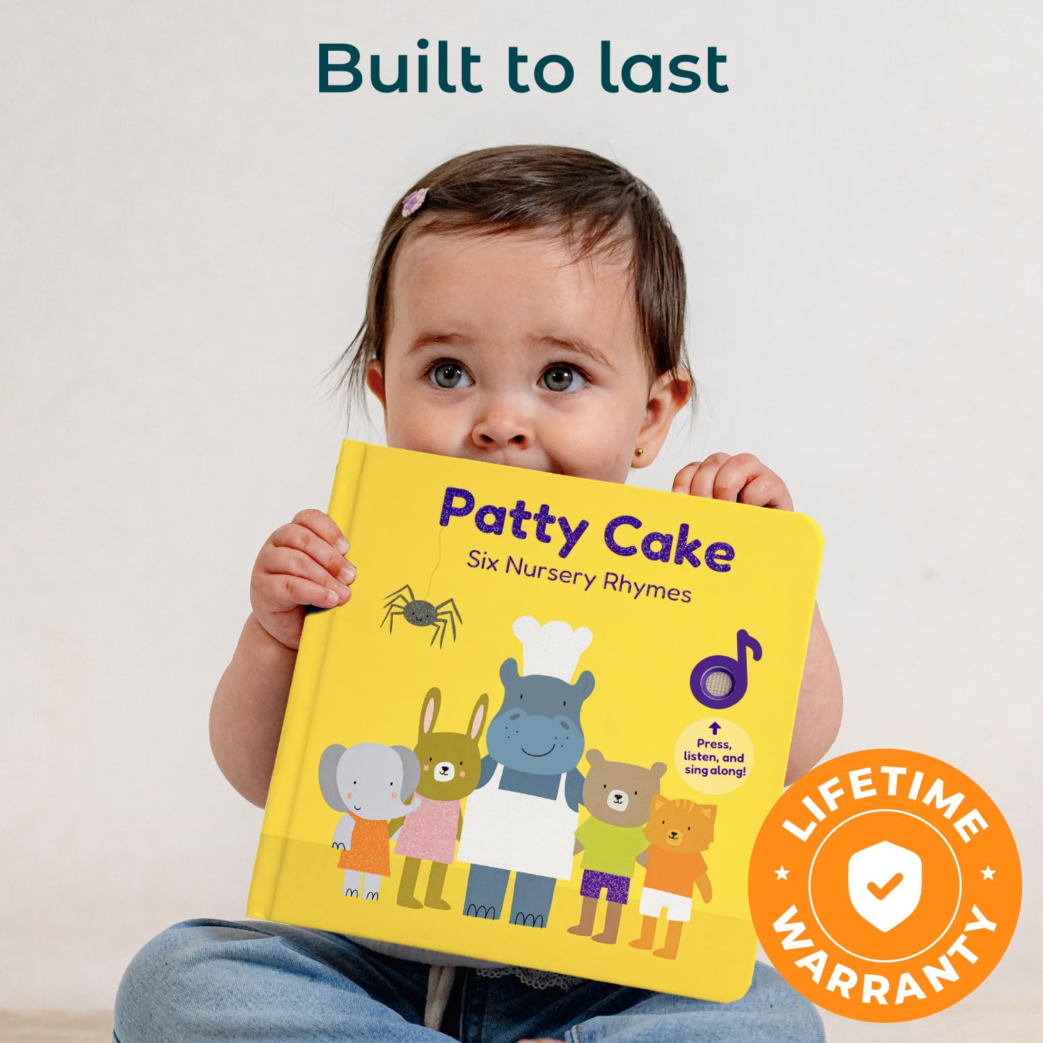 Cali's Books toddler playing with interactive pages builds early language and memory.