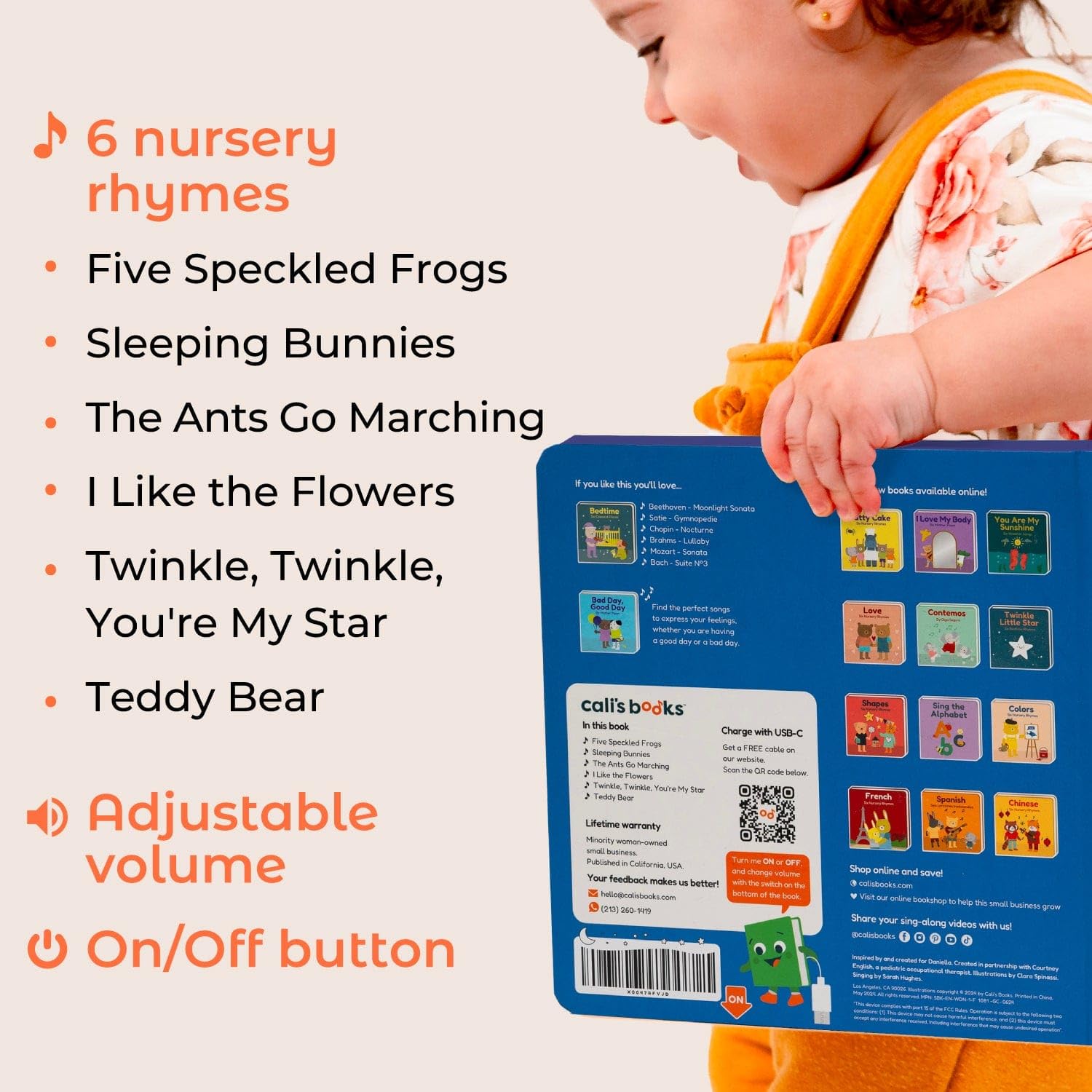 Cali’s Books Wind Down durable board pages resist wear for nightly use.
