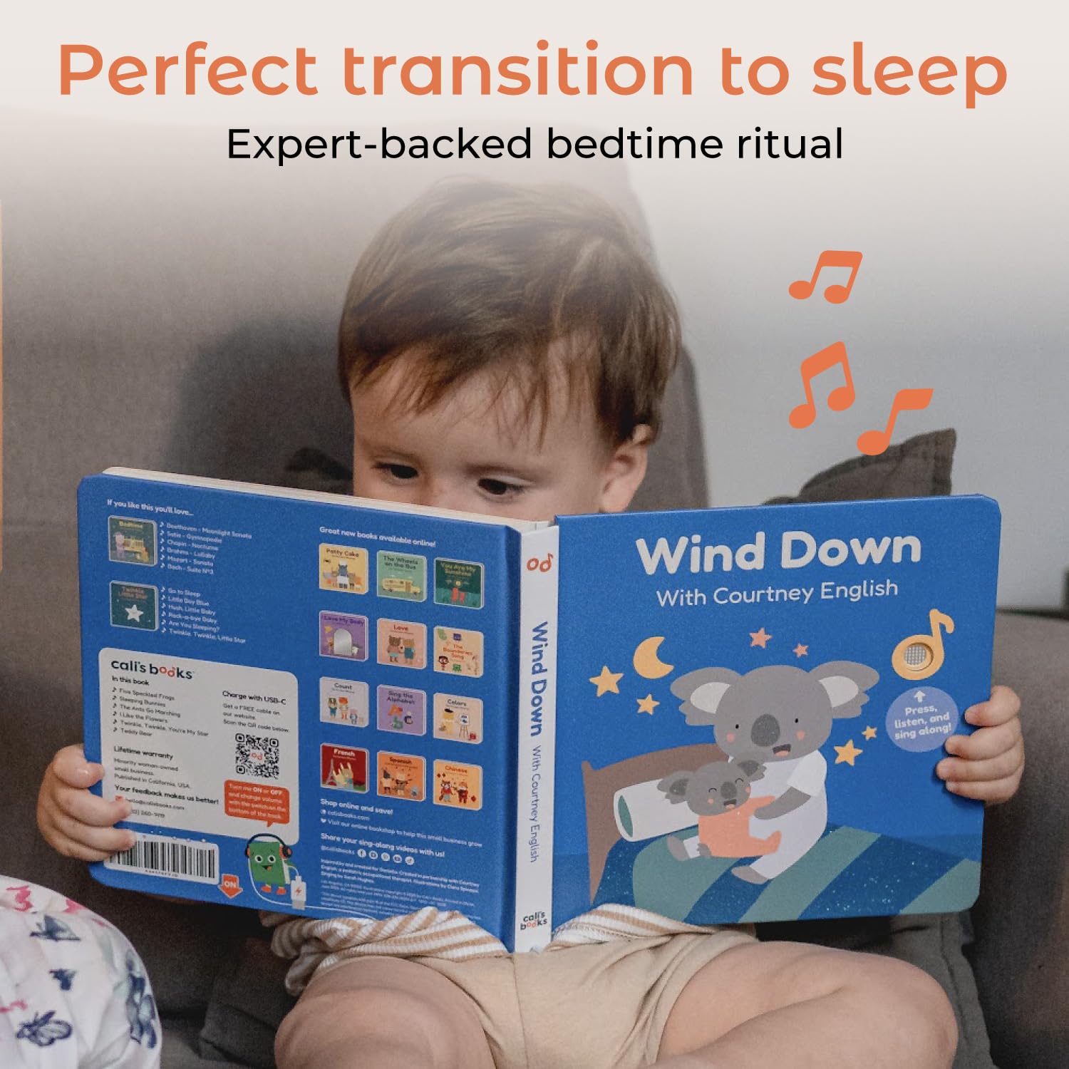 Cali’s Books Wind Down melodies guide a soothing transition to sleep.