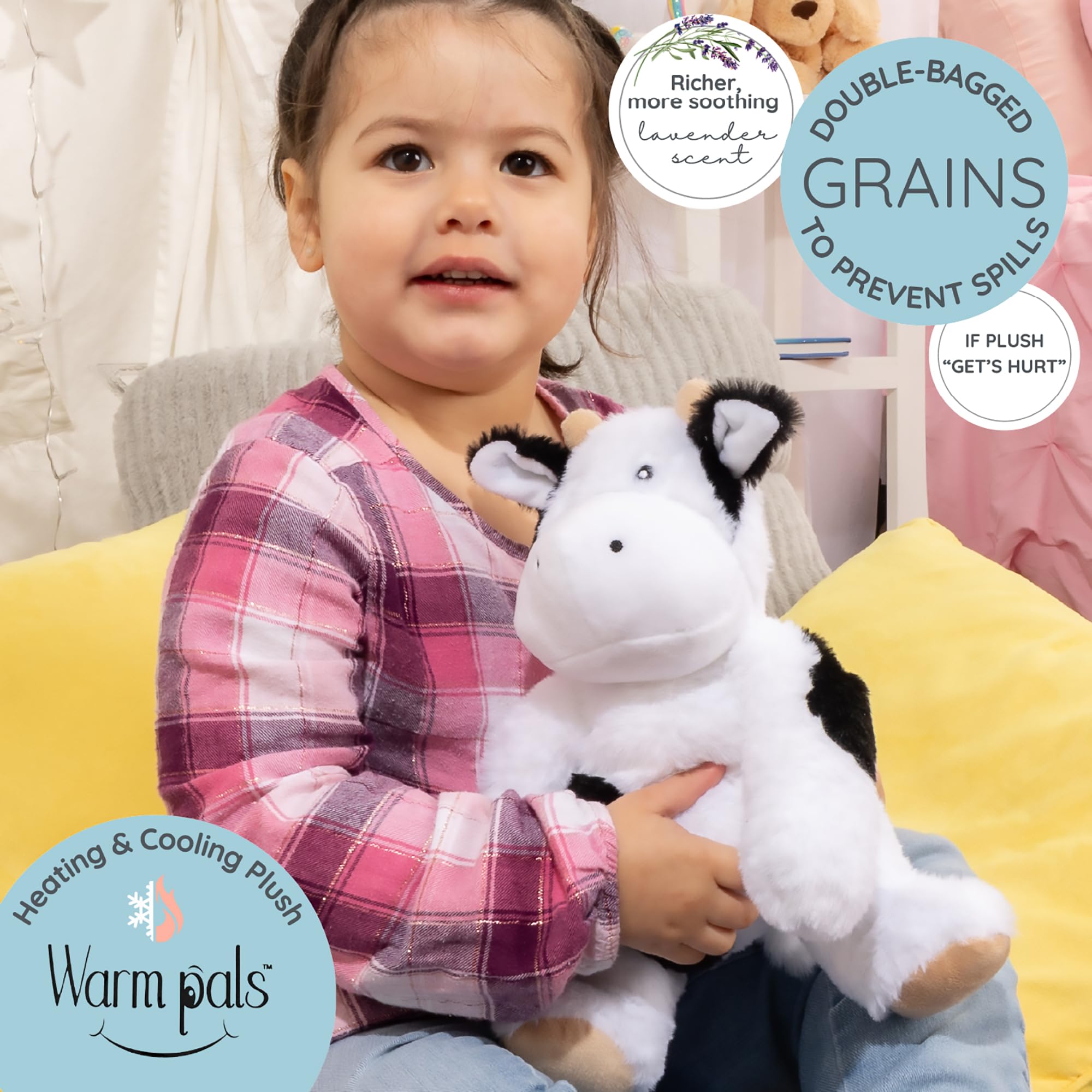 Callie Cow weighted plush delivers comforting hug and steady pressure.