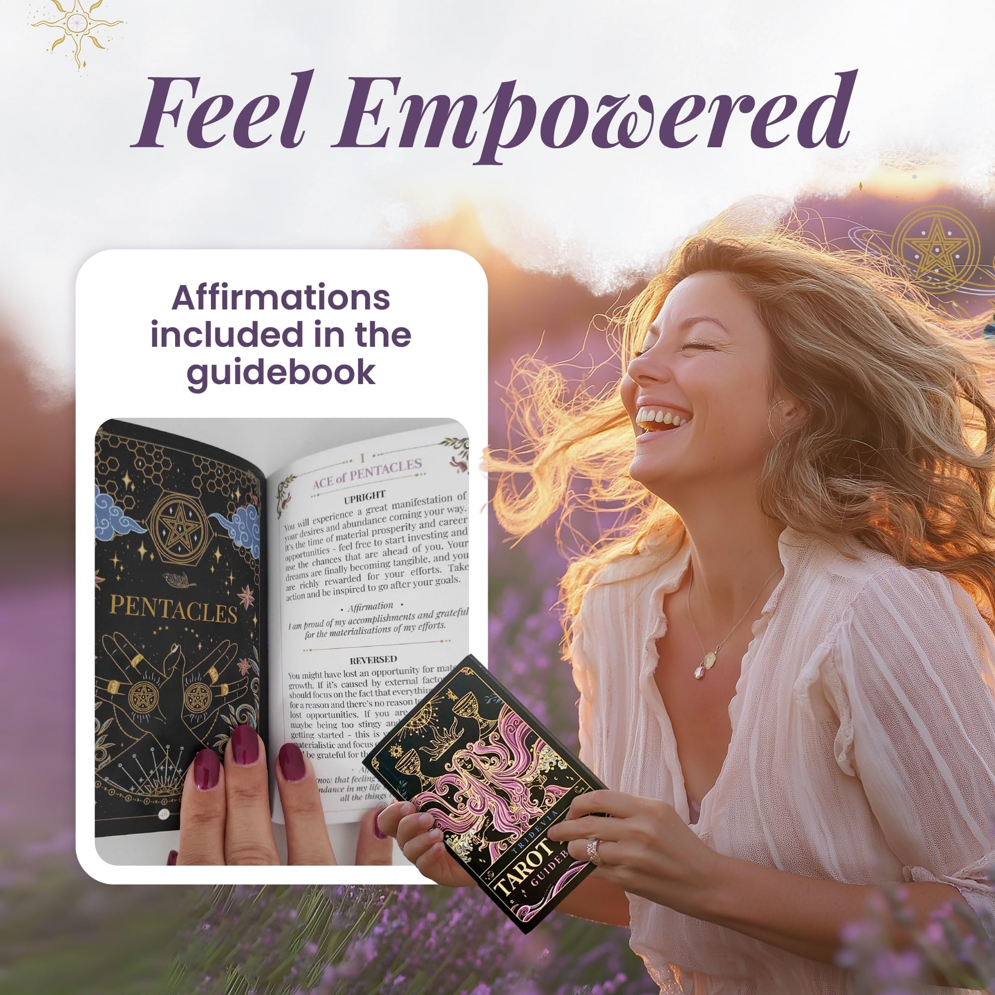 Calmoura Tridevia major arcana illuminated for clear symbolic insights