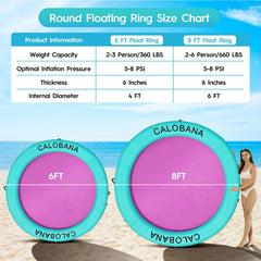 CALOBANA floating ring pool lounge setup for family pool parties.