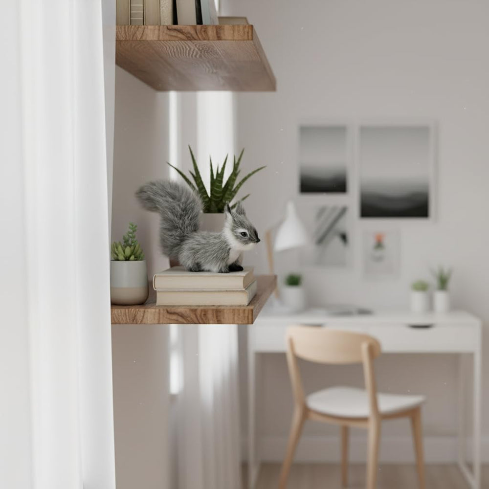 Calsgkspray squirrel plush serves as a charming room accent.