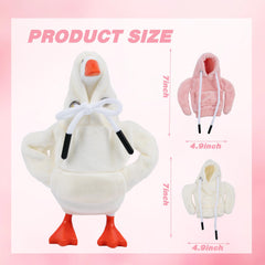 CAMDUCK 7-inch beige desk goose outfit front view adds subtle desk charm