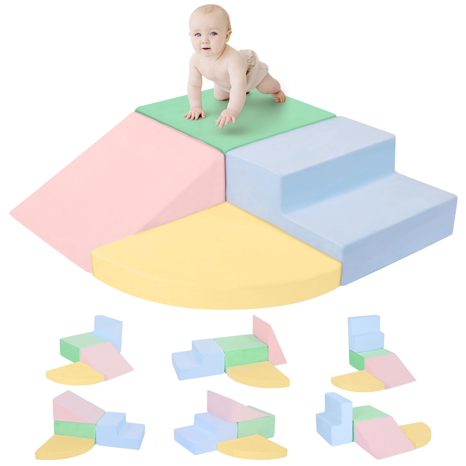 CAMELUS climbing blocks front view for safe indoor play