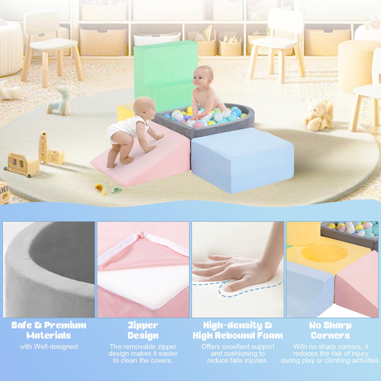 Camelus indoor setup requires no assembly for immediate play.