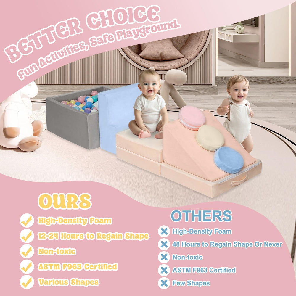 CAMELUS machine-washable covers simplify cleaning after messy sessions.