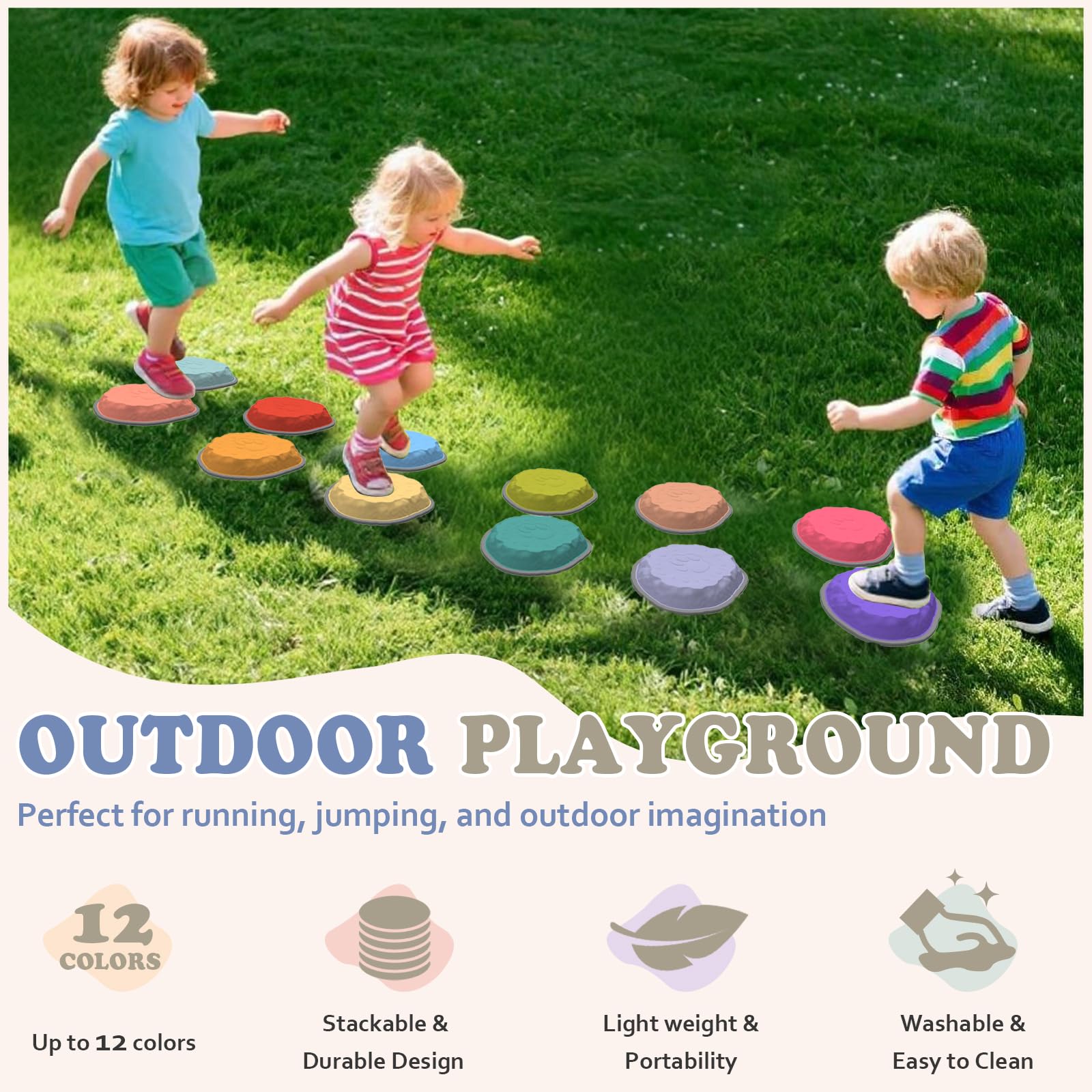Camelus stepping stones stackable and lightweight for easy storage and transport