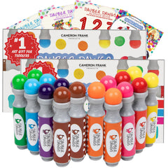 Cameron Frank 16-washable dauber-dawgs markers for mess-free crafts.