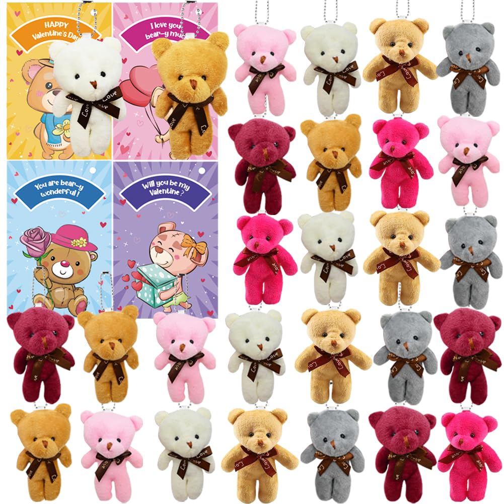 CAMIRUS Valentine bear with card ready to hang, ideal classroom gift and reward