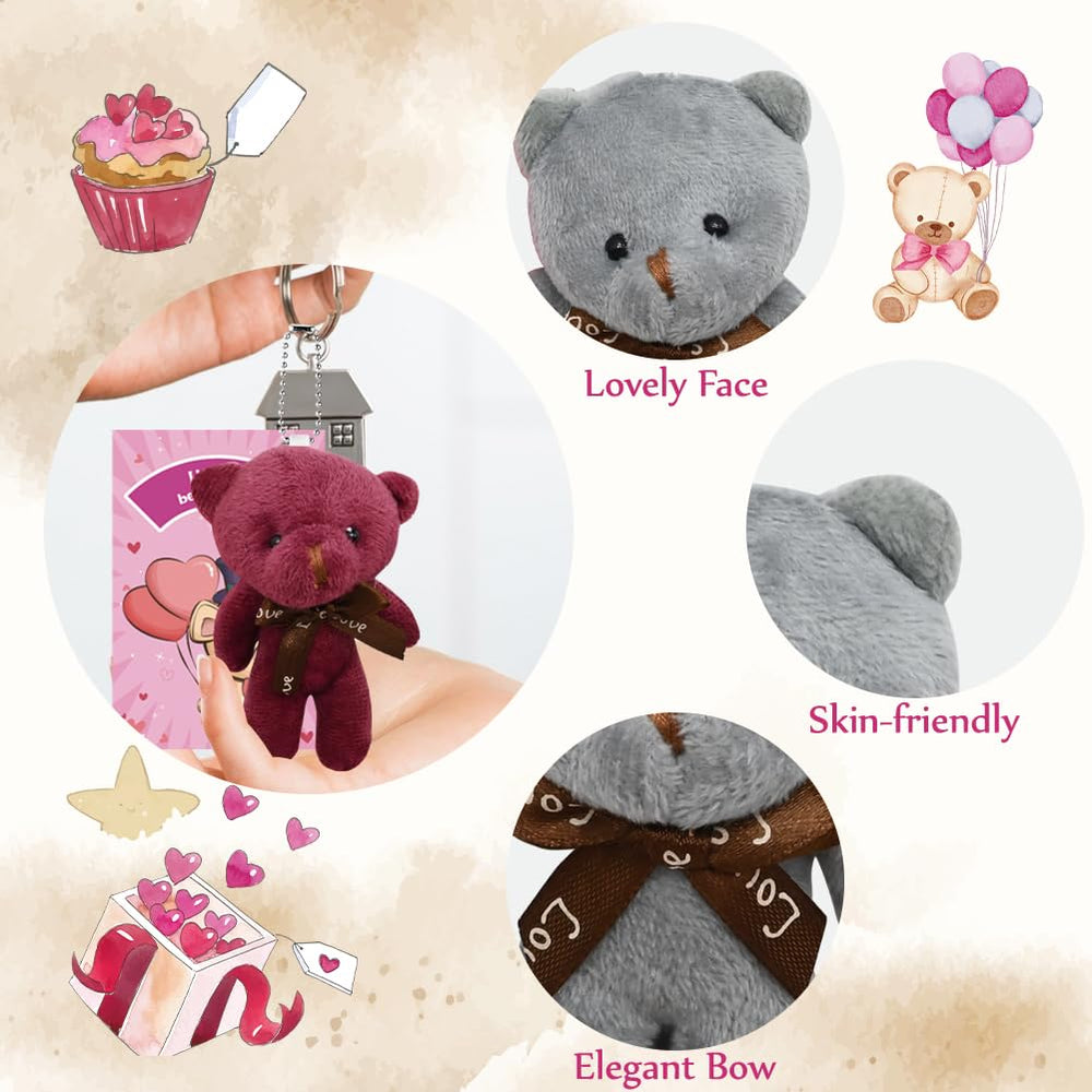 CAMIRUS mini bear with card, compact keepsake for gift swaps