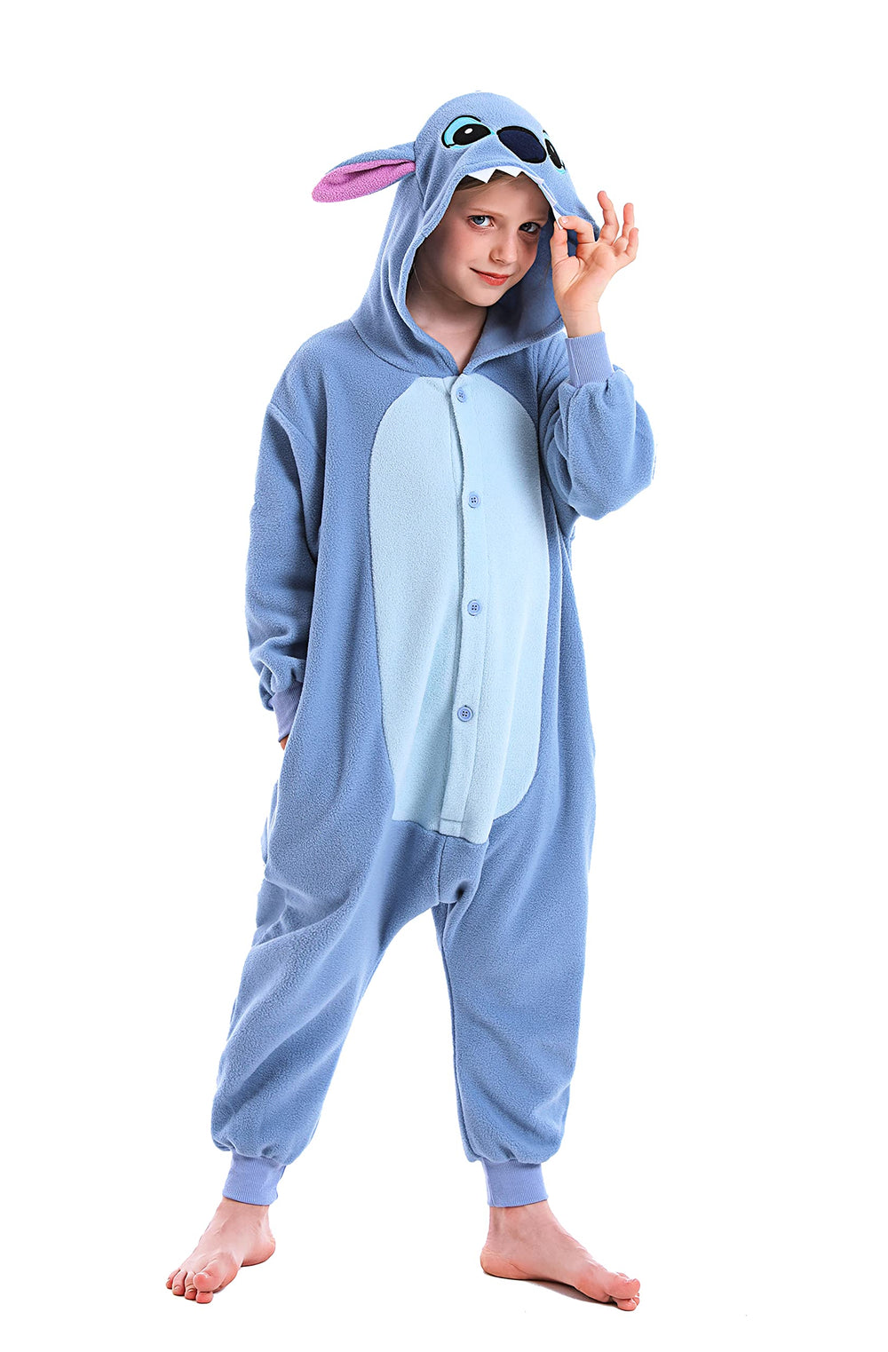 CANASOUR animal onesie with hat ears and bright eyes for playful cosplay and cozy wear