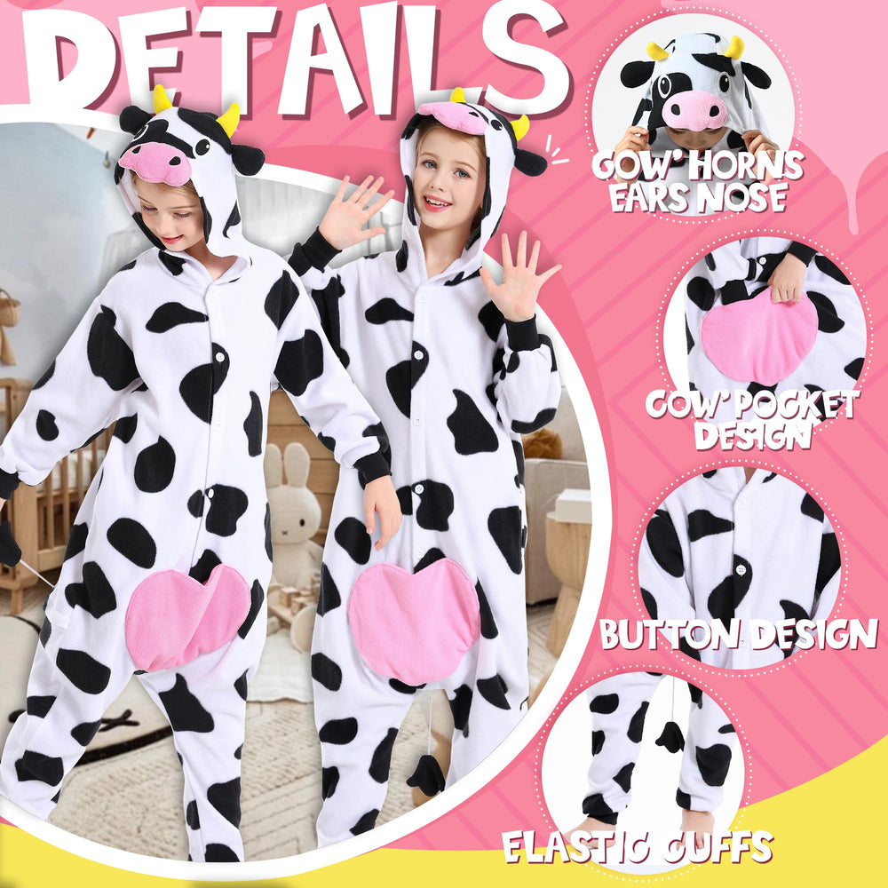 CANASOUR Cow Onesie heart-shaped pocket on the belly, ideal for snacks.