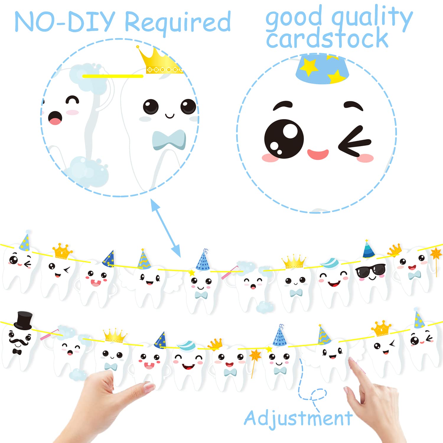 Candy Chef smiling teeth banner boosts kid-friendly decor at dental-themed celebrations