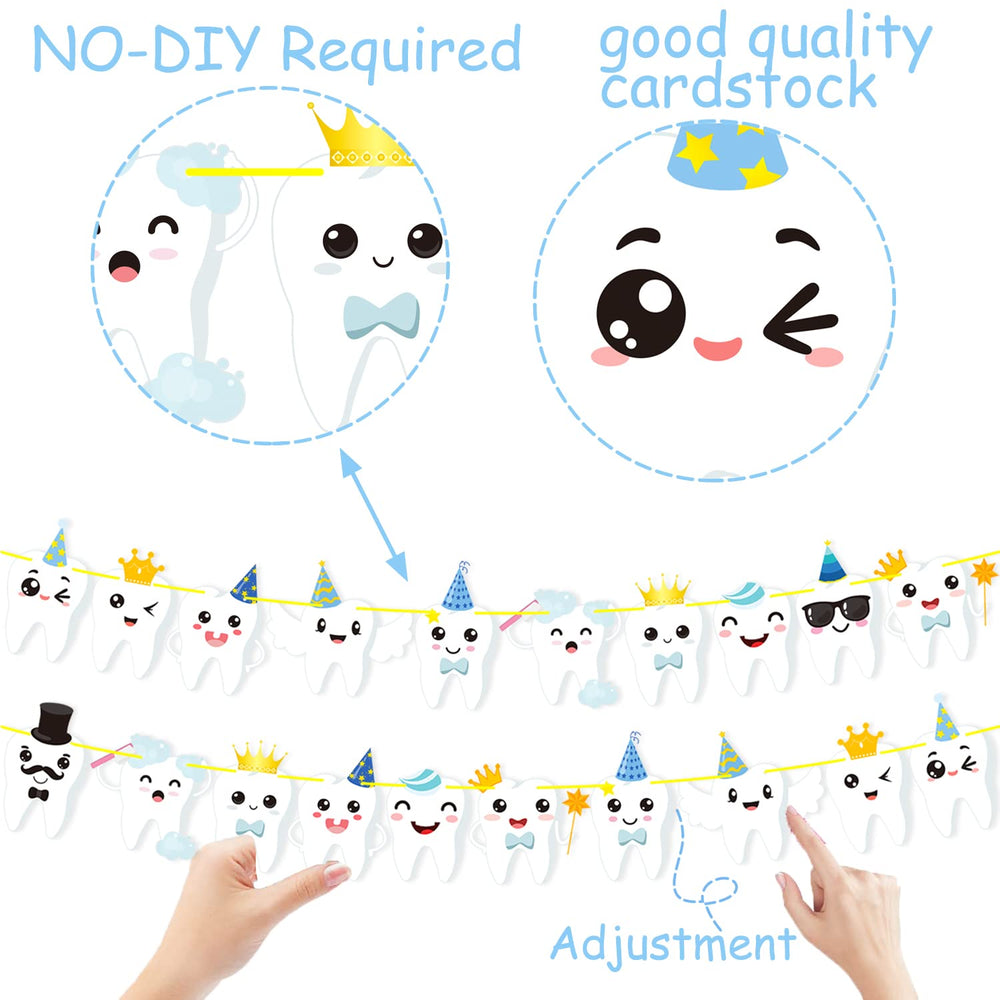 Candy Chef smiling teeth banner boosts kid-friendly decor at dental-themed celebrations