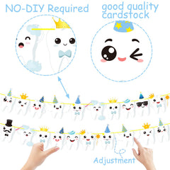 Candy Chef smiling teeth banner boosts kid-friendly decor at dental-themed celebrations