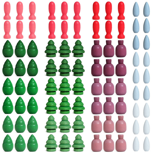 Candywood rainbow loose parts mushrooms for creative play and color recognition.