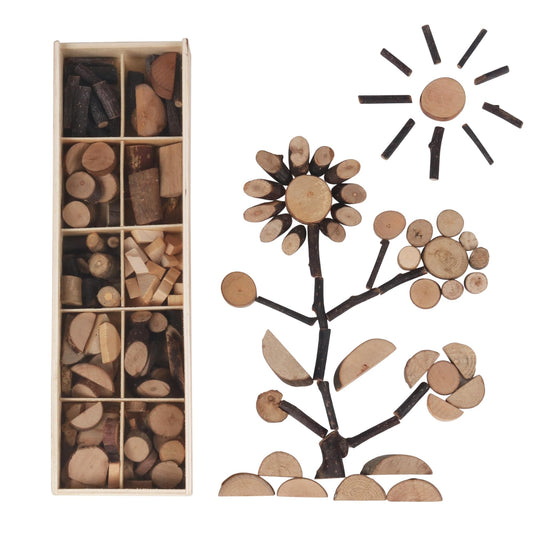 Candywood unfinished wood slices kit cover with diverse shapes for creative play