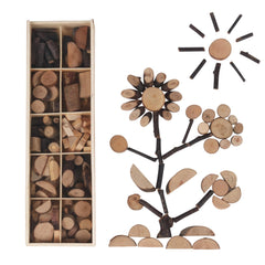 Candywood unfinished wood slices kit cover with diverse shapes for creative play