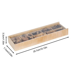 Candywood varied wood slices shapes promoting shape recognition and color matching during play