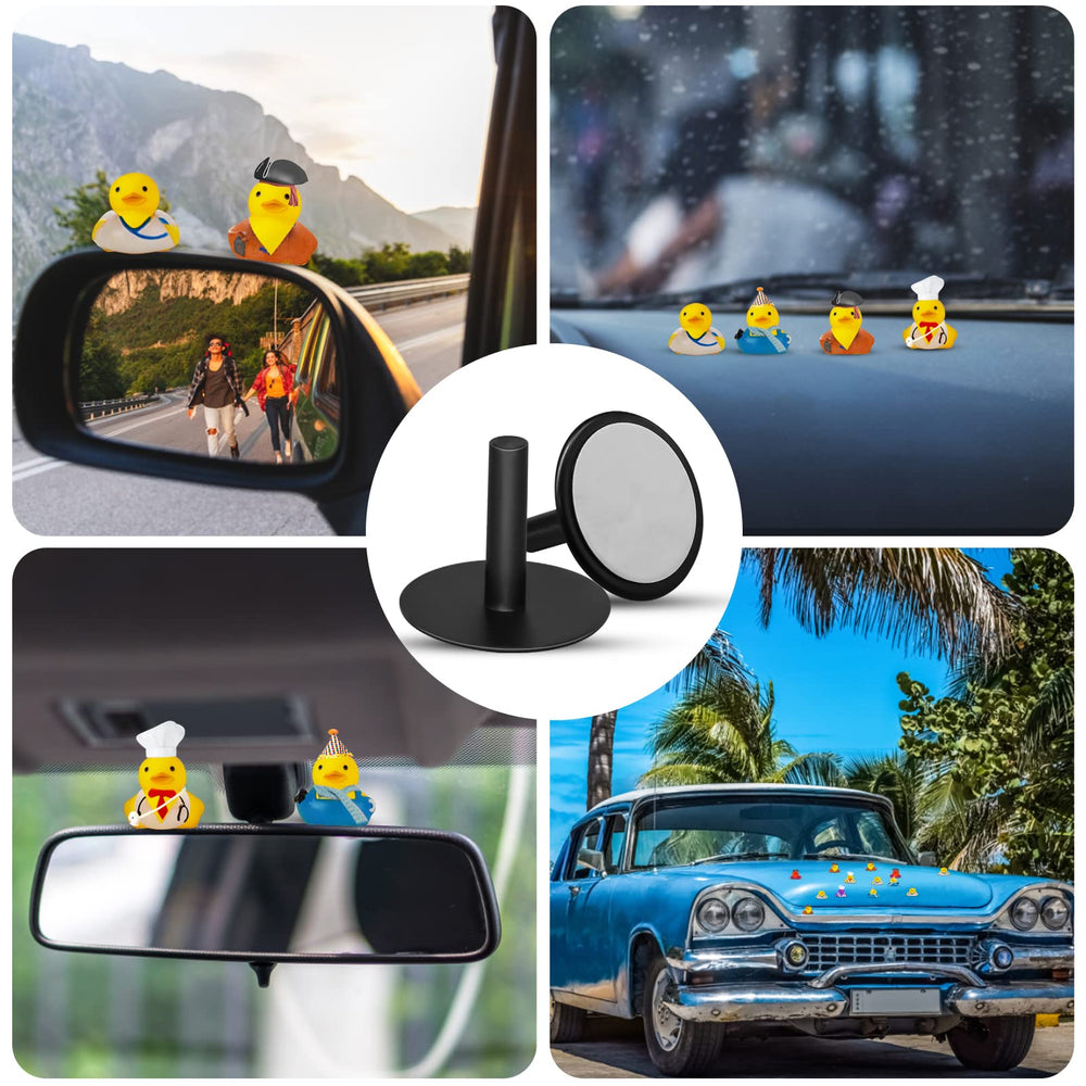CANIPHA duck holder mounted inside car for tidy, stable display.