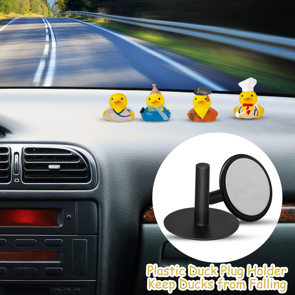 CANIPHA duck holder used as interior decoration on car dashboard or window.