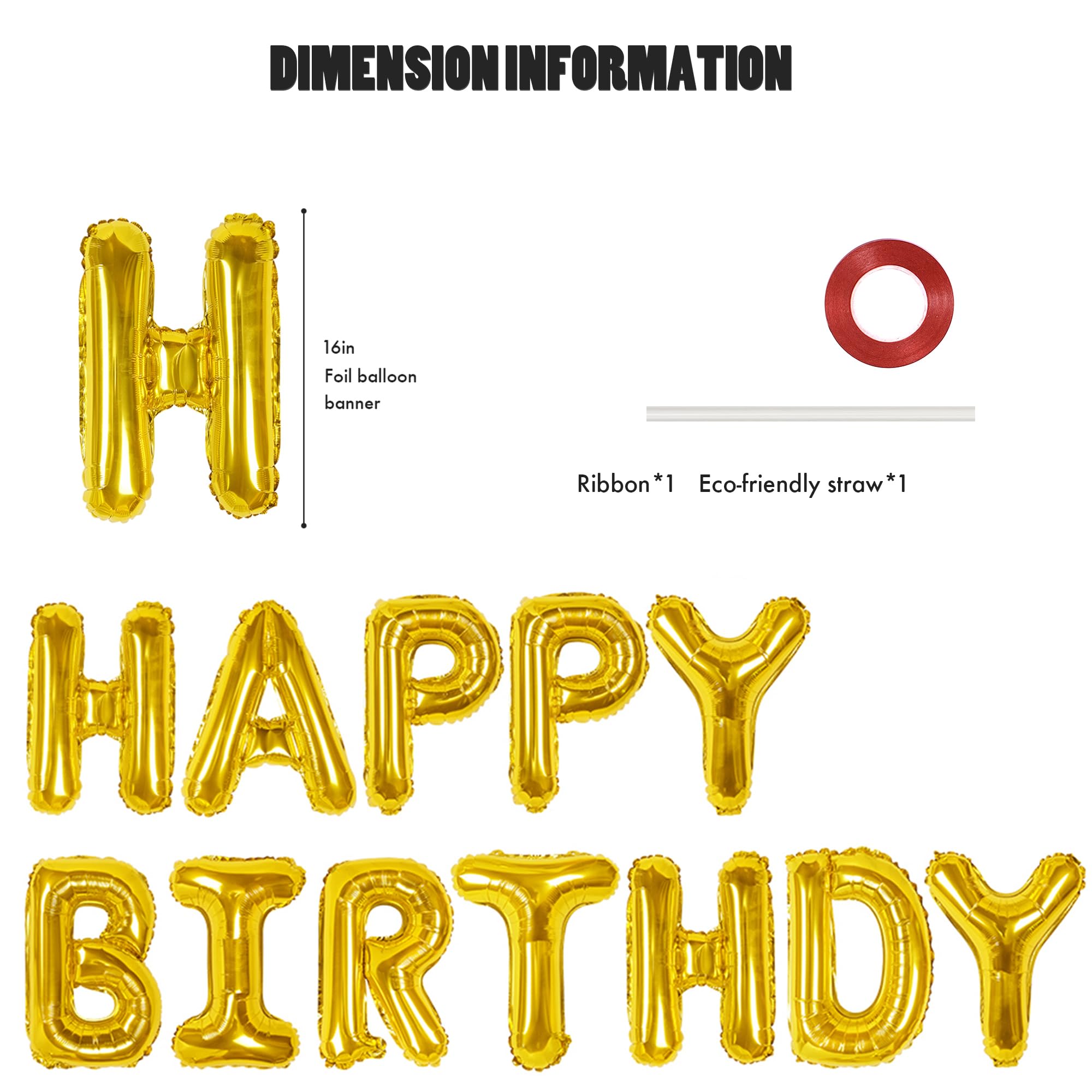 CANREVEL 13-letter balloons spell HAPPY BIRTHDAY for a bold celebration.