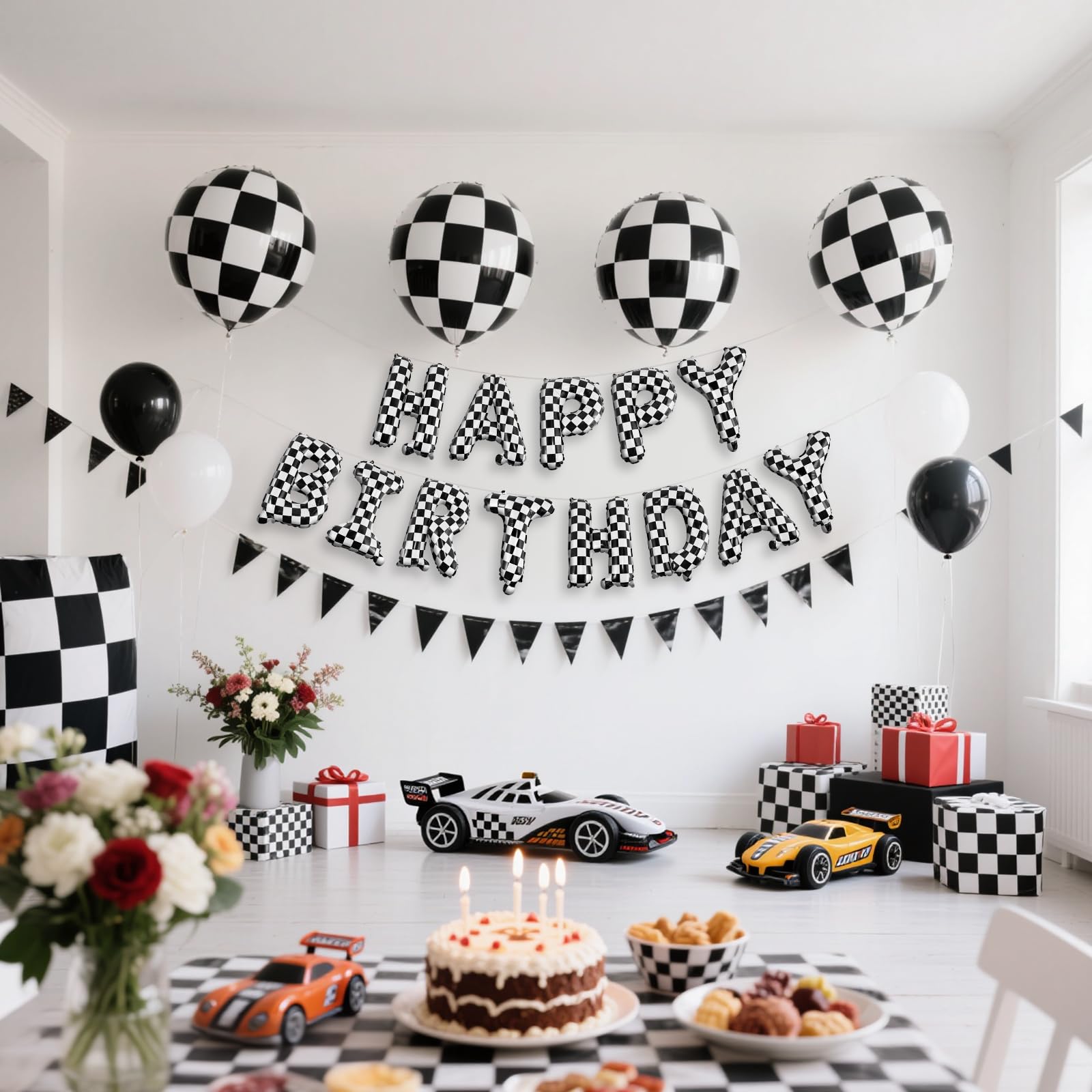 CANREVEL 13 independent letter balloons spell HAPPY BIRTHDAY for versatile setup