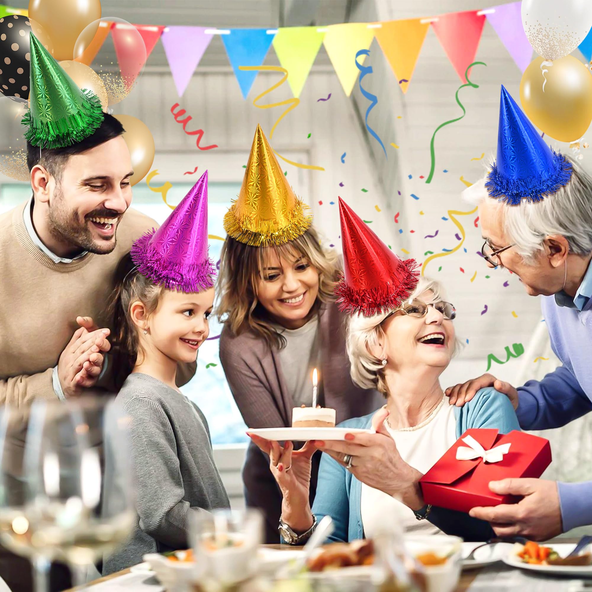 CANREVEL adult birthday hat pack for group celebrations and party fun