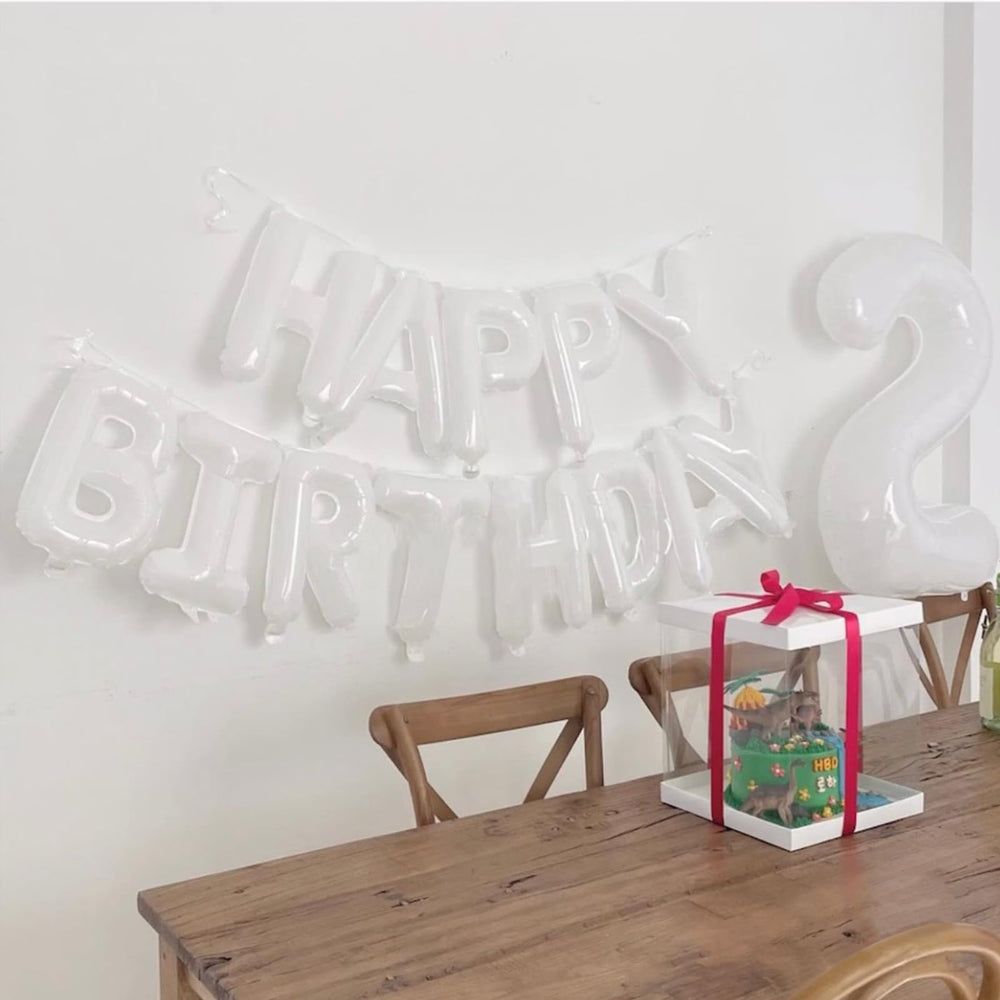 CANREVEL birthday banner 16-inch detail highlighting durable, reusable foil material