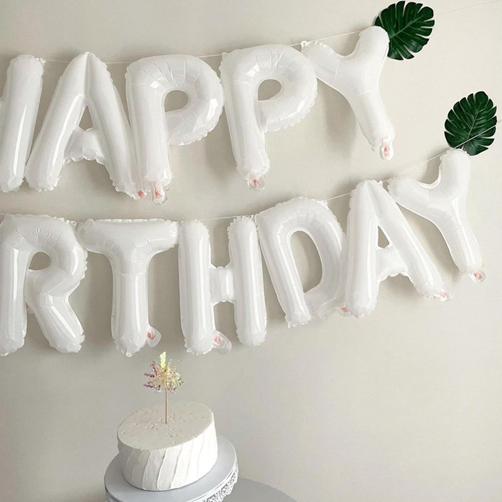 CANREVEL birthday banner inflation straw and ribbon ready for fast hanging