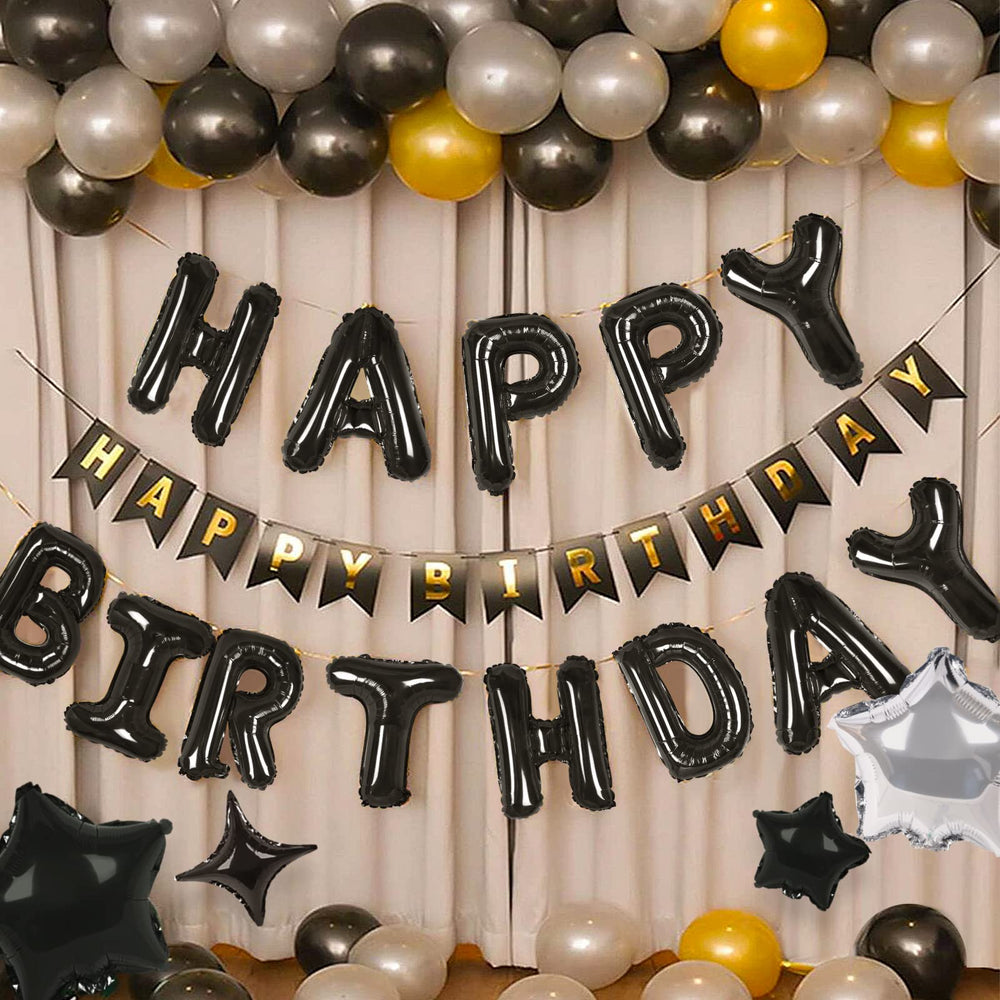 CANREVEL black foil sign with shiny finish for party decor