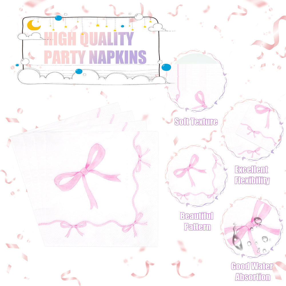 CANREVEL bow party-plates feature a cohesive pattern design.